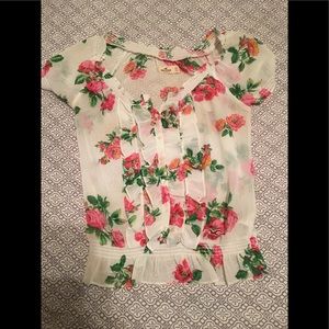 Hollister floral shirt